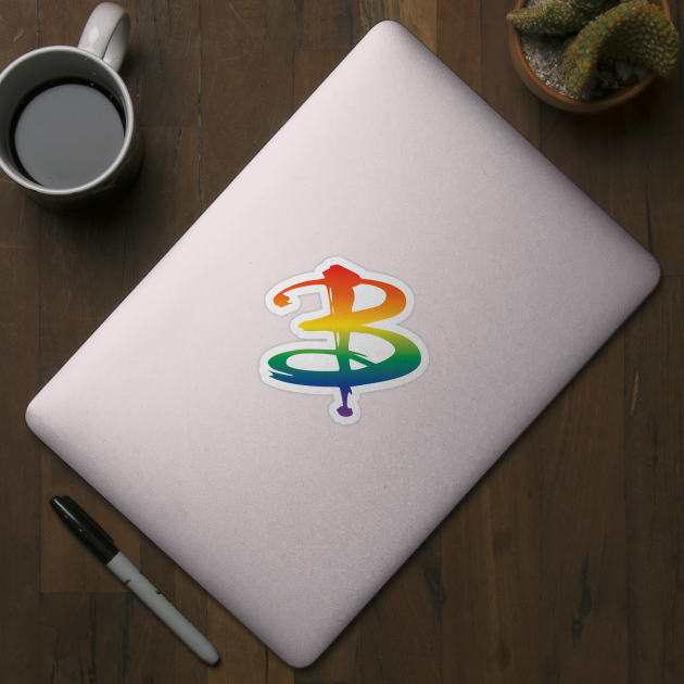 B Logo Rainbow Pride by Queerdelion